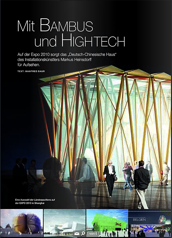 Expo Shanghai 2010 Manfred Baur, „Mit Bambus und Hightech, in: natur + kosmos NK magazin, Mai 2010 | PDF Deutsch